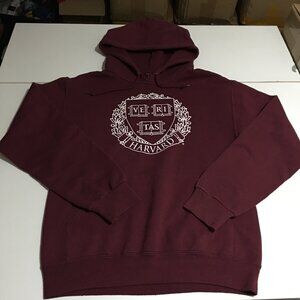 Harvard University Mens Small Hoodie Sweatshirt Maroon